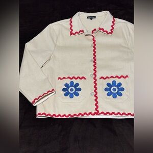 Sister Jane RARE Ivory Blazer Jacket. Sz S